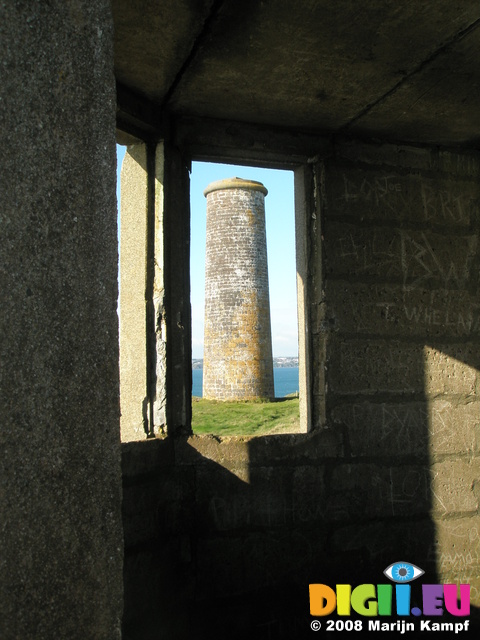 JT00072 Brownstown Head Tower through bunker window